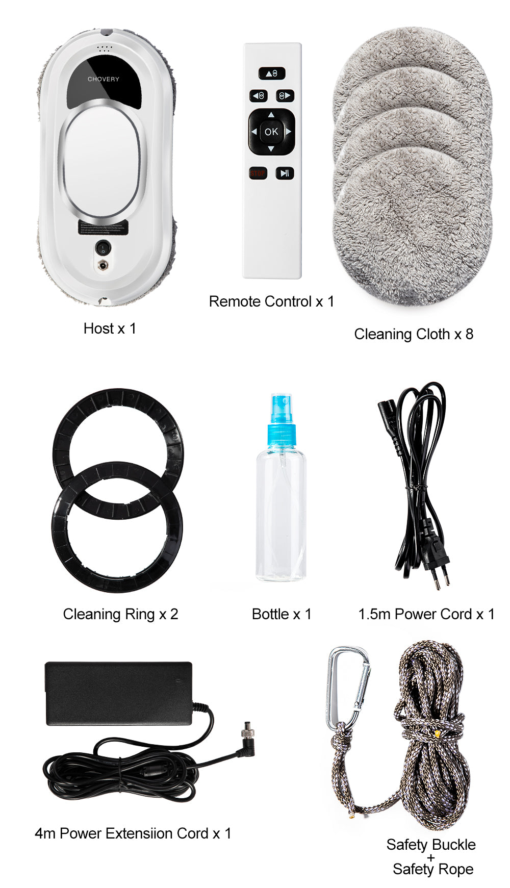 Robot Window Cleaner Window Cleaning Robot Smart Home  Robot Vacuum CleanerRemote Control Glass Cleaning Robots CHOVERY