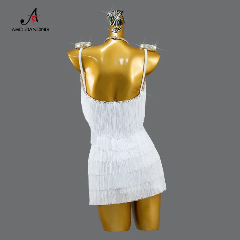 New Arrivals Latin Dance Ballroom Competition Dancing Dress Sexy Women Ballroom Skirt Practice Wear Prom Costume Ladies Line Suit Girls Clothes Customized Dresses