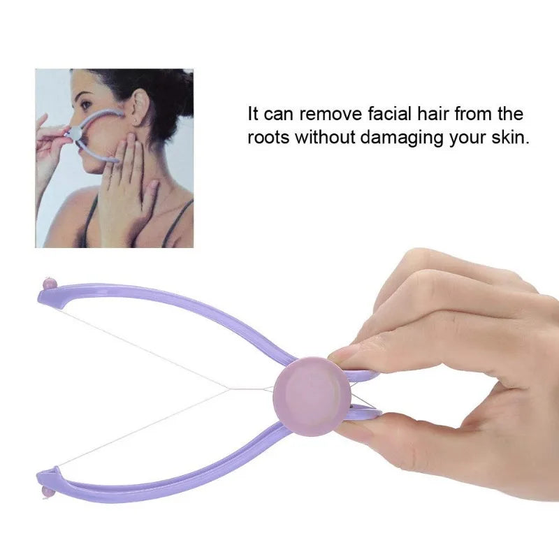 Protable Facial Hair Remover Spring Threading Face Cheeks Arm Epilator Facial Massager Makeup Beauty Tool for Women and Girls