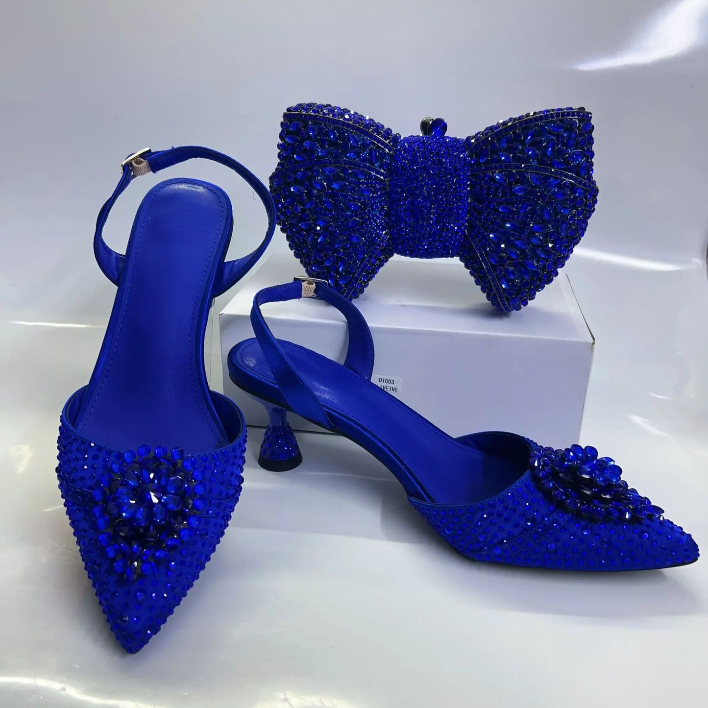 5 Colors  Silver Ab Handmade Luxury Shoes and Bag Matching Set Diamond Sandals for Evening Wedding Guest Party Fashion Stiletto Women Business Dinner Pumps