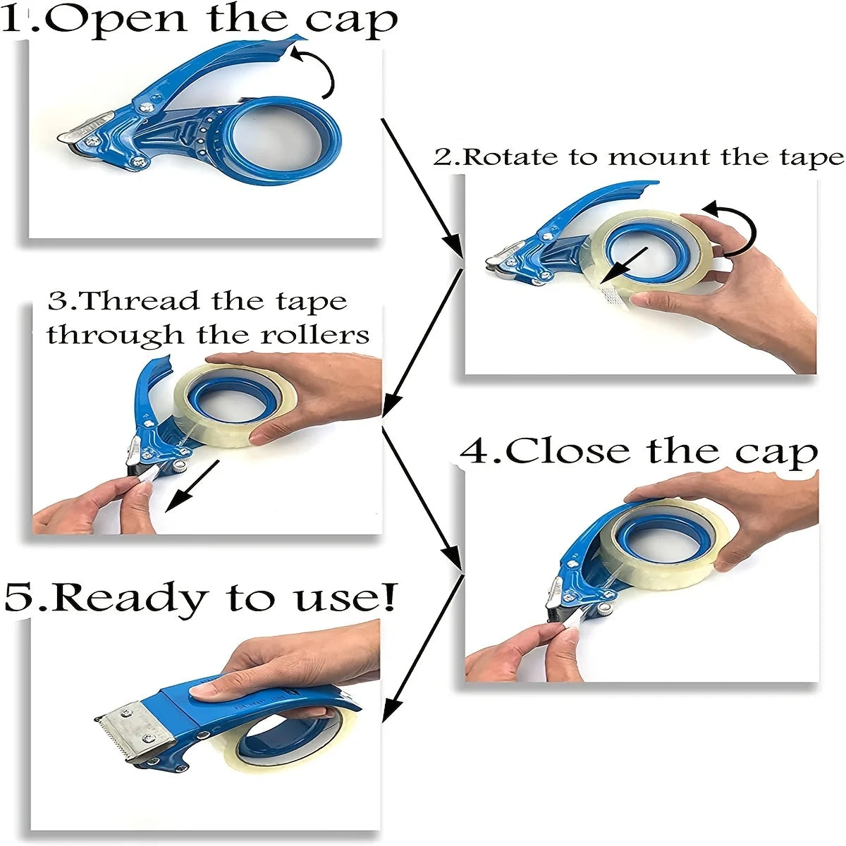 Heavy Duty Tape Dispenser,Reusable, Replaceable, Eco-Friendly Master Piece Dispenser for Pros with Patented 10° Sloped