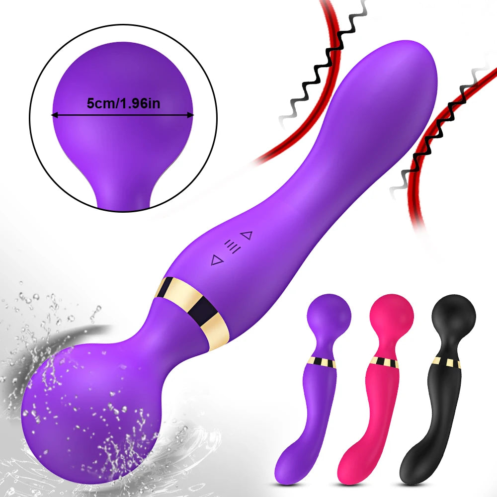 Powerful Vibrator for Women 2 Motors AV Magic Wand Massager Clitoris Stimulator Female Masturbation Dildo Sex Toy Adults Goods