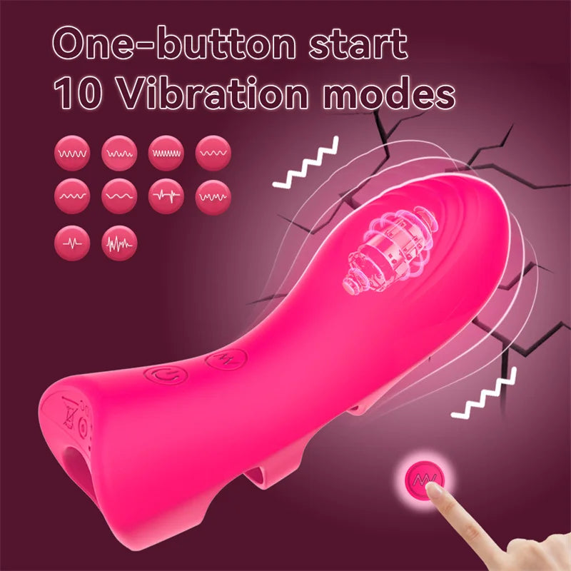 Silicone Finger G Spot Vibrator Sex Toys For Women Masturbation Clitoris Massage 10 Modes Vibrating Egg Couples Flirting Games