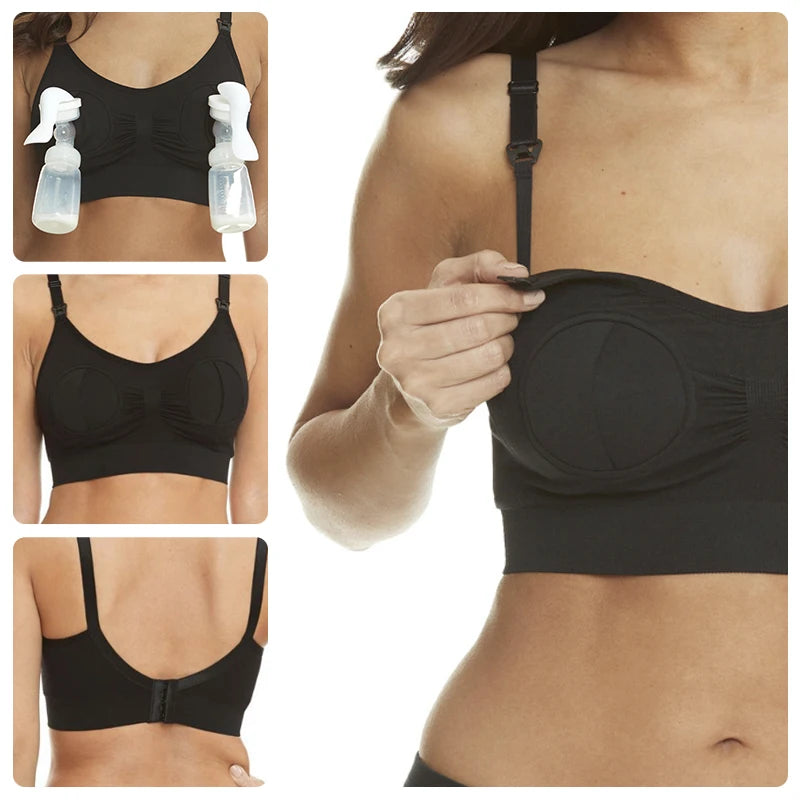 NEW Arrivals Maternity Bra Cotton Bra for Nursing Push Up Hands Free Breast Pump Maternity Breast Feeding Bra Women Underwear Clothing