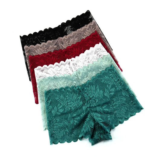 NEW Arrivals S-XL 3pcs Sexy Women Boyshorts Panties Plus Size Full Lace Boxer Seamless Mid Waist Transparent Mesh Shorts Female Underpants