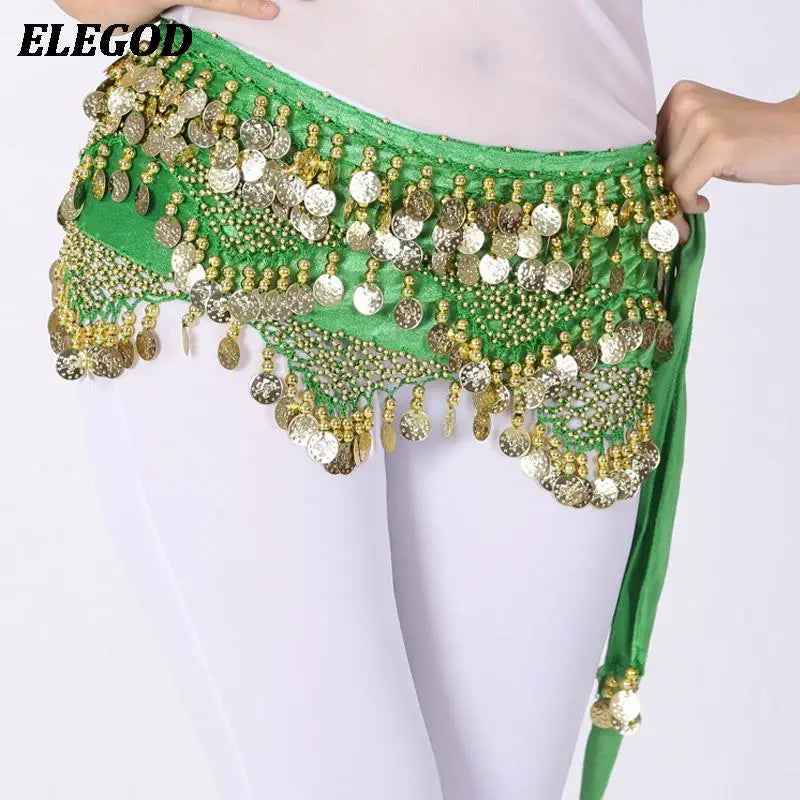 NEW Luxury Women Belly Dance Waist Belt Skirt Adult Sexy Indian Dance Hip Wrap Waist Chain Oriental Lady Belly Dance Hip Scarf Velvet Skirt