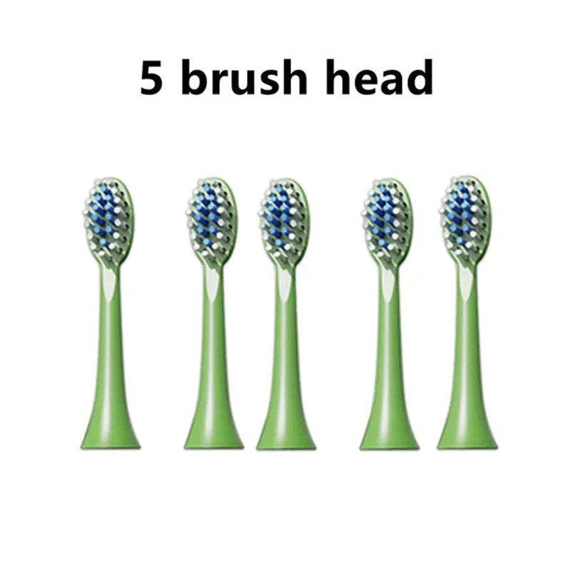 Colorful Sonic Children's Electric Toothbrush Rechargeable Cartoon Design Automatic IPX7 Waterproof with 5 Replacement Heads Children Oral Hygiene Supplies