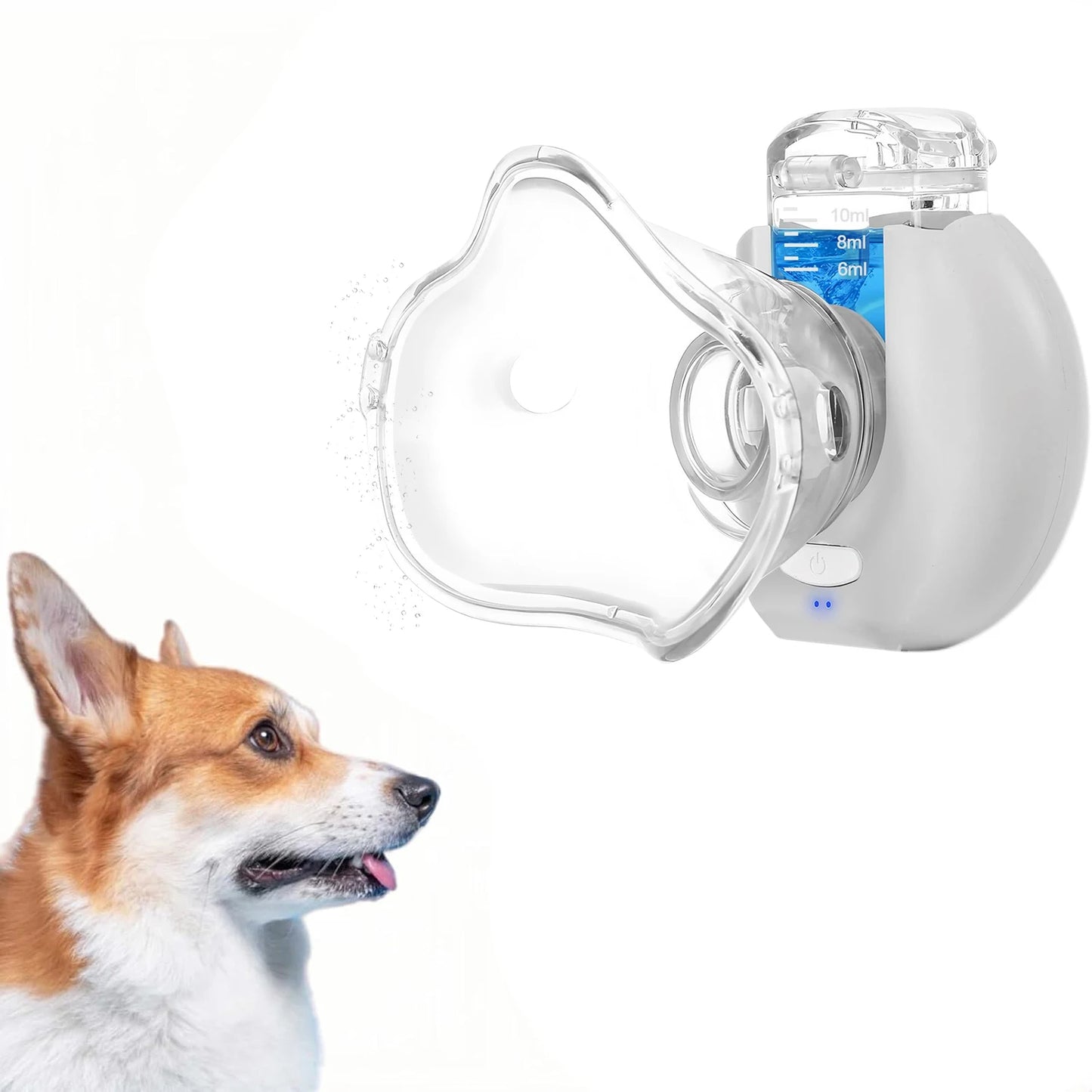 Dogs and Cats Asthma Bronchitis Pneumonia Wireless Inhaler Cool Mist for Home Use Pet Nebulizer for Cats & Dogs - Easy-to-Use Electronic Animal Nebulizer for Respiratory Relief & Pet Health