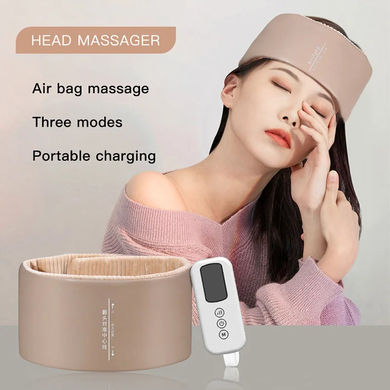 Electric Head Massager Air Pressure Massage Bag Massage Headache Pain Relief Scalp Deep Relaxation health care physiotherapy