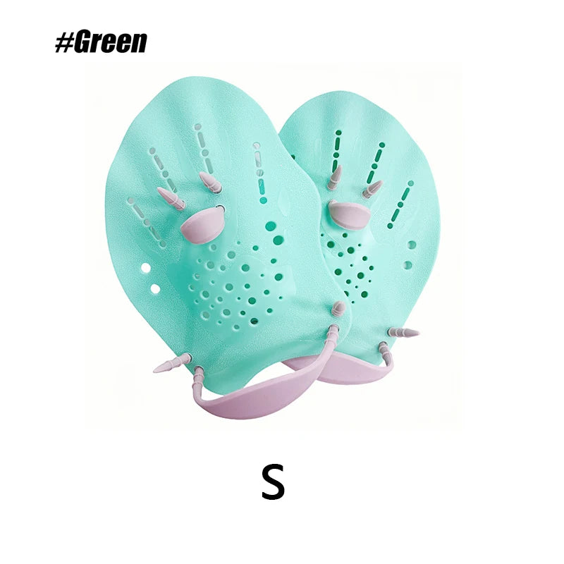 Women/Men/Kids 1Pair 4 Colors Swim Silicone Hand Paddles Swim Training Hand Support Paddles with Adjustable Straps, Water Pool Beach Swim Practice Swimming Accessories Bathing Supplies