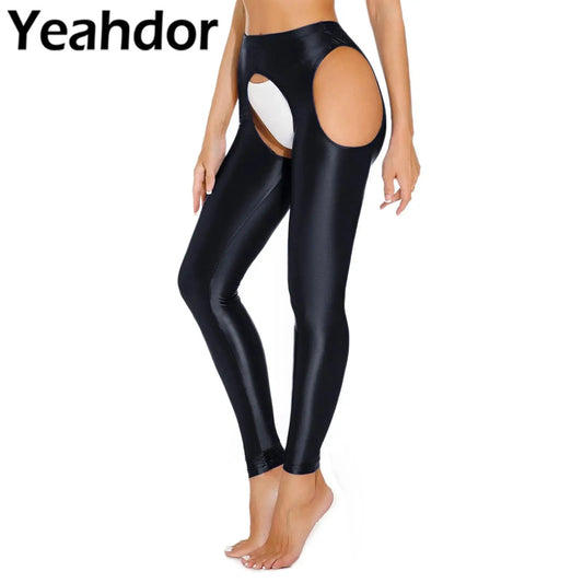 NEW Arrivals M-2XL 8 Colors Women's Exotic Pants Gym Leggings Tights Compression Thigh Hollow Out High Stretchy Yoga Gymnastics Fitness Workout Skinny Pants Sports Apparel Supplies