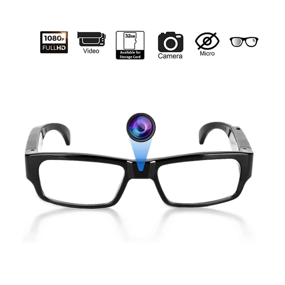 Eyeglasses Camera HD 1080p Camcorder Portable Wearable Mini Camcorder Action Camera for Filming HD Camcorder for Driving, Cycling