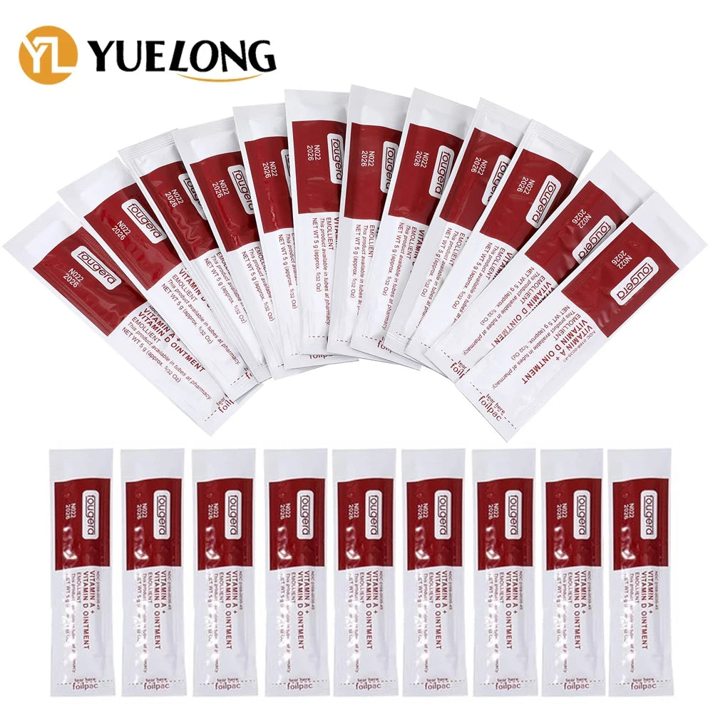 NEW 100/200/300 PCS Korean Set Tattoo Aftercare Cream Fougera Vitamin Ointment Tattoo Care Supplies Recovery Cream Vitamin A&D Tattoo Repairing Cream Women Men Skin Care Accessories