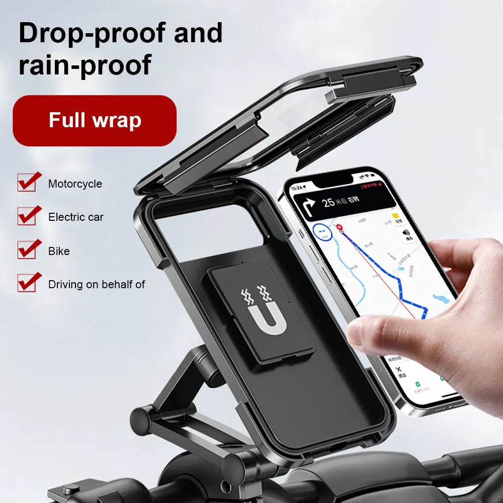 WaterproofMotorcycleBikeMobilePhoneHolderSupportUniversalBicycleGPS360°SwivelAdjustableMotorcycleCellphoneHolder