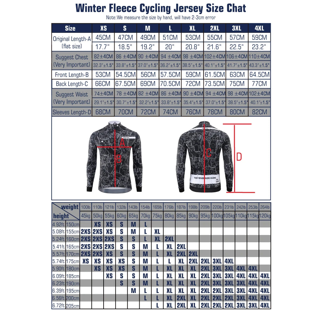 Winter Cycling Jackets Men Fleece Long Sleeves High End Bike Jackets Black&White Thermal Fabric MTB Bicycle Clothing