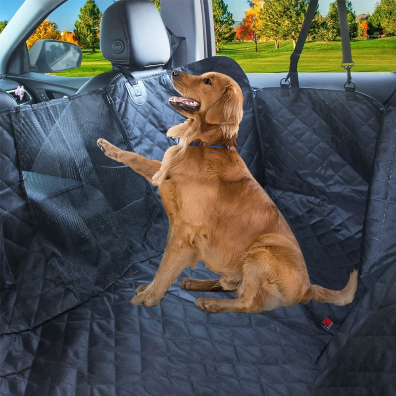 143×153CM Double Zipper Car Pet Seat Pad Waterproof Dirt Resistant Suitable Multiple Models Solid Color Cars Rear Seats Cushion