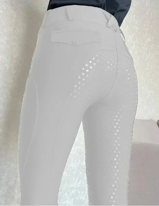 S-XL Size 7 Colors Full Seat Silicone Equestrian Breeches Anti-Pilling Horse Riding Tights Women  Riding Pant Equestrian Clothes