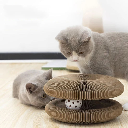 NEW Arrivals Creative Cat Scratching Board Pet Supplies Grinding Claw Board Rolling Ball Cat Scratching Toy Foldable Magic Organ Design Cats Gaming Accessories Pets Supplies