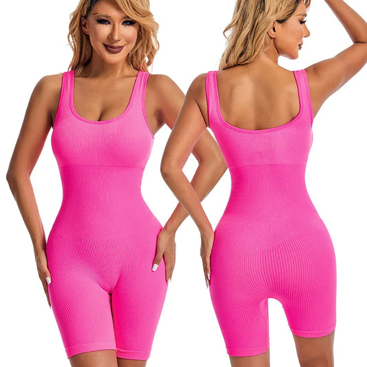 NEW Arrivals Women's Short Tracksuit Yoga Set One-Piece Sportswear Women's Gym Workout Clothes Fitness Stretch Bodysuit Yoga Suit