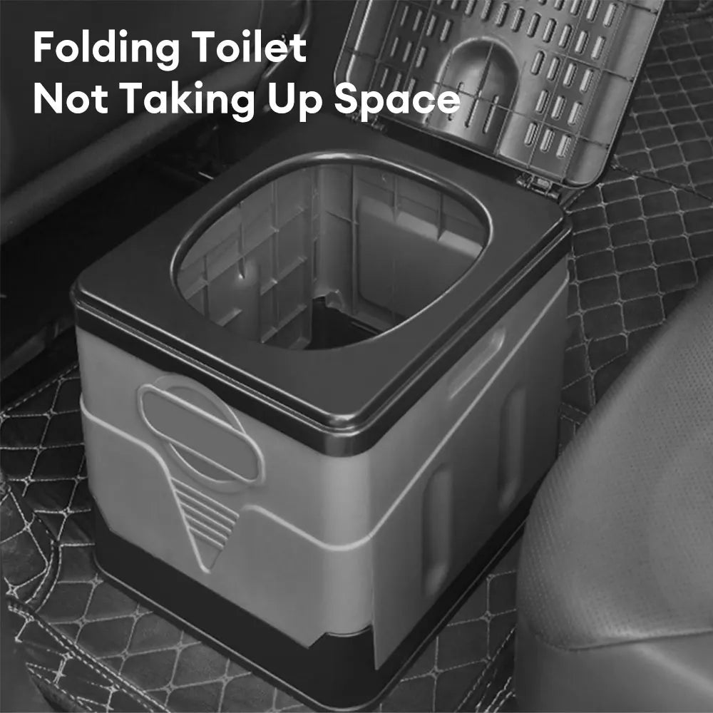 Portable Folding Toilet for Outdoor Camping Potty for Adults Kids Cover Design Seat Toilet Reusable Toilet for Picnic Car Travel
