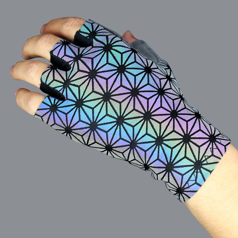 NEW Arrivals Sports Luminous Cycling Gloves Men and Women Outdoor Sports Luminous Bike Gloves Running Night Walking Hiking Glowing Gloves