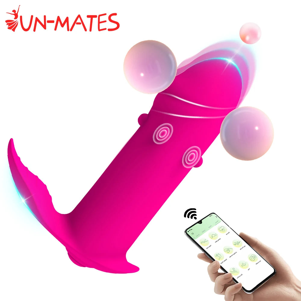 Wearable Dildo Vibrators APP Bluetooth Control Clitoral G Spot Stimulator 10 Modes Vagina Orgasm Masturbator Sex Toys for Women