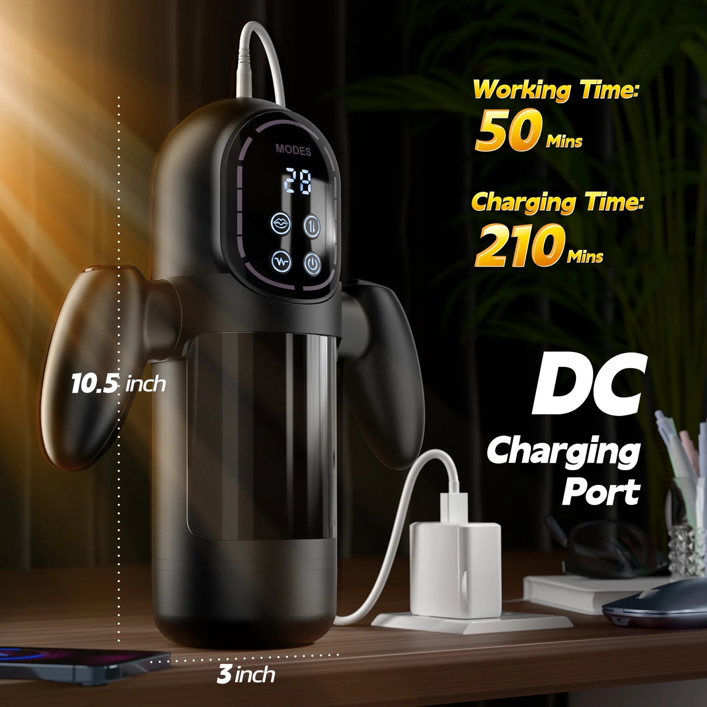 NEW 4 + 1 Automatic Thrusting Sucking Male Masturbator Blowjob Masturbation with Handle LCD Display Penis Pump Stroker Sex Toys for Men 18+