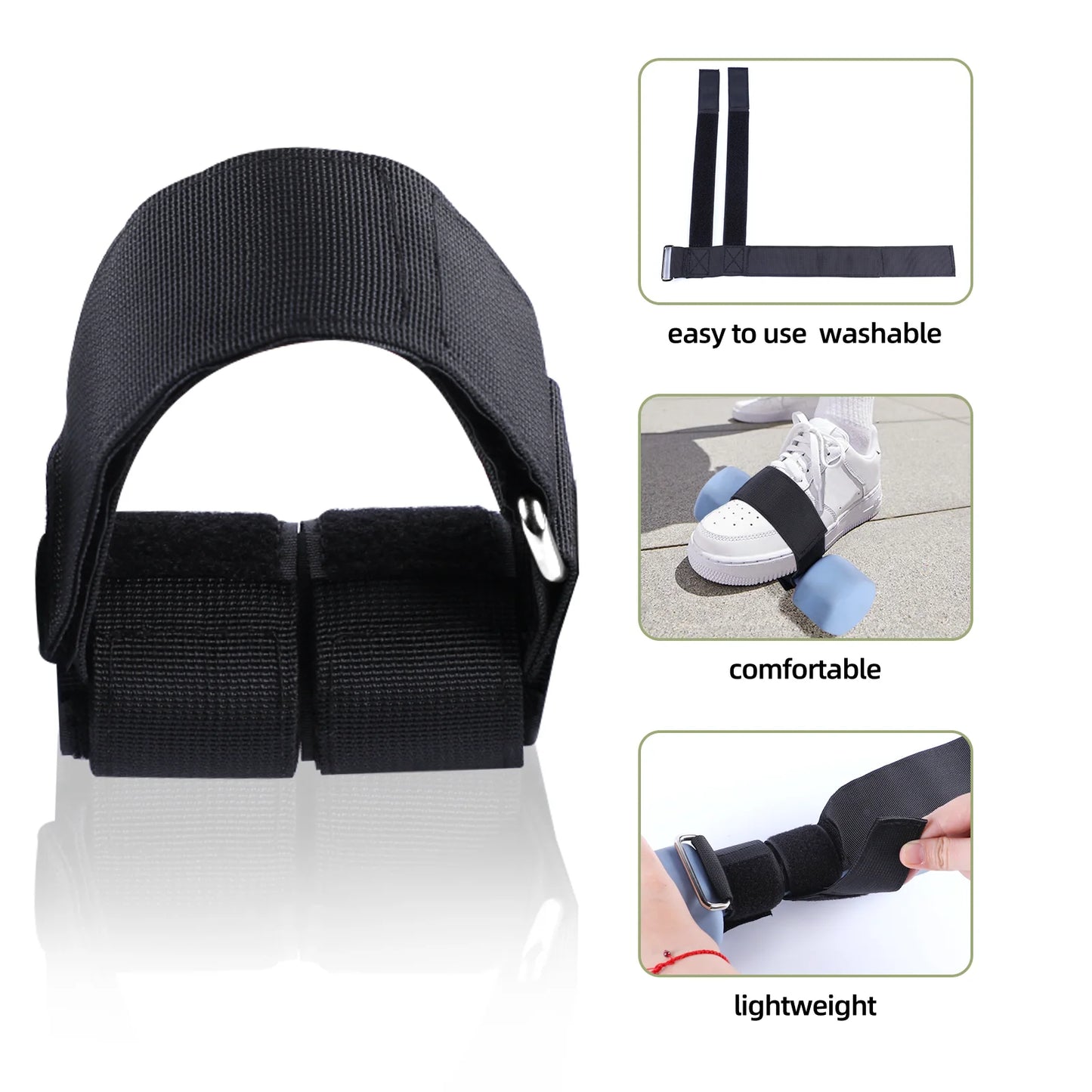 Dumbbell Foot Strap Ankle Weights Tibialis Trainer Knee Raises Hamstring Lift Calves Shins Workout Fitness Equipment