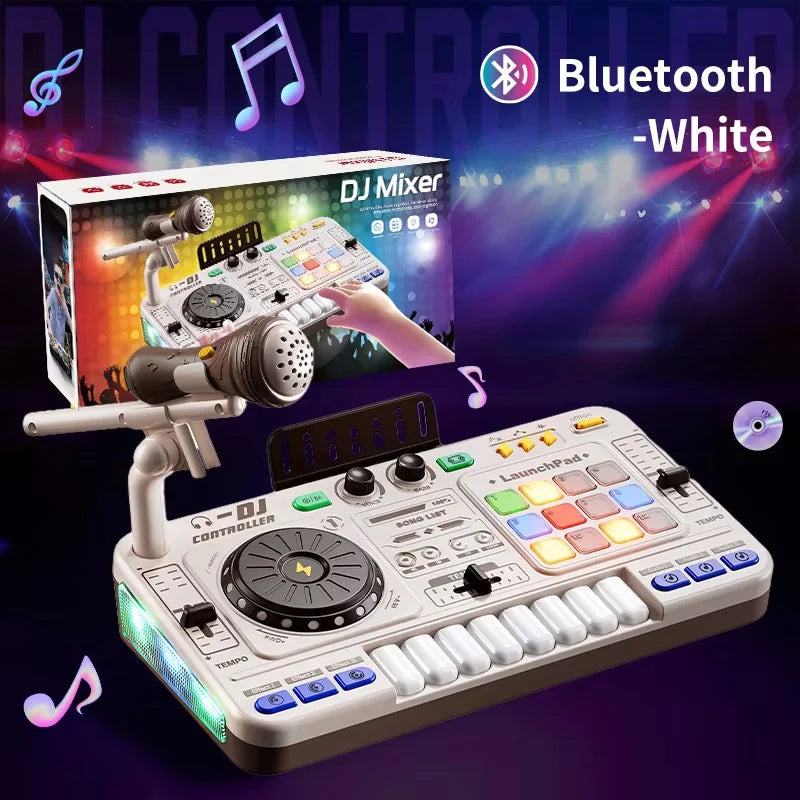 Children's Beginner Educational Electric Musical Instruments Keyboard Simulation Multifunction Microphone DJ Mixer Toys for Kids