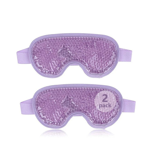 NEW Arrivals 2PCS Set 4 Colors Cold/Hot Use Cooling Gel Eye Mask Reusable Cold Eye Mask for Puffy Eyes, Eye Ice Pack Eye Mask with Soft Plush Backing for Dark Circles Ladies Beauty Salon Spa Supplies