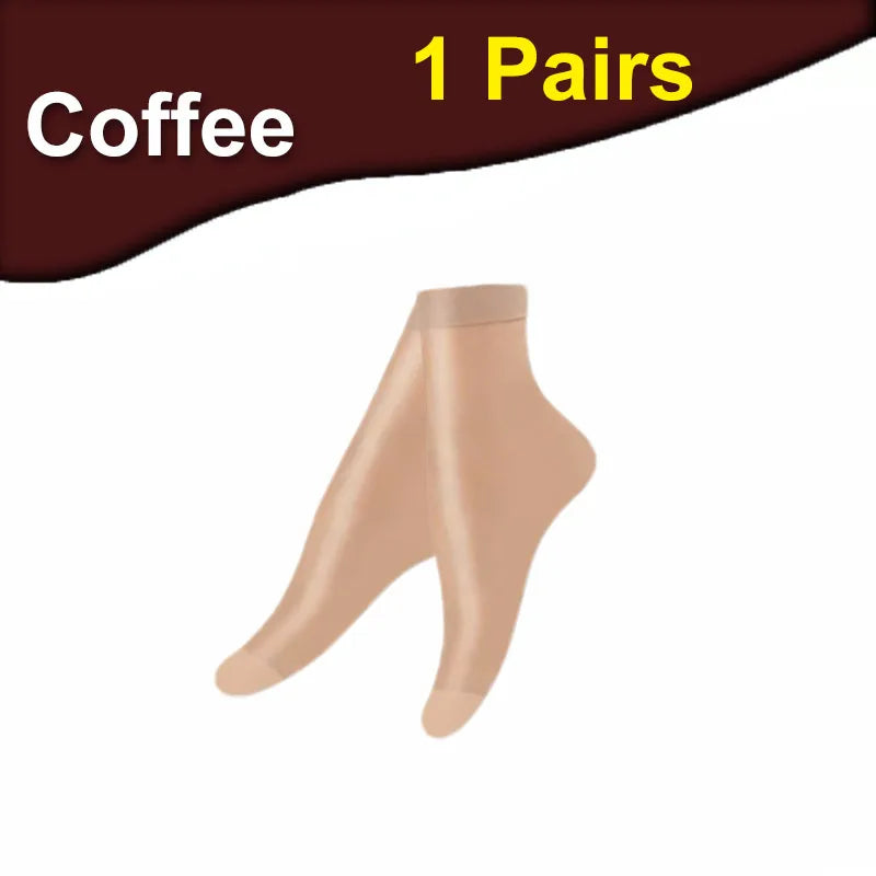 60Pcs=30Pairs Transparent Summer Socks Ultrathin Women Nylon Ladies Female Short Ankle Meias Elastic Crystal Spring Silk Sox