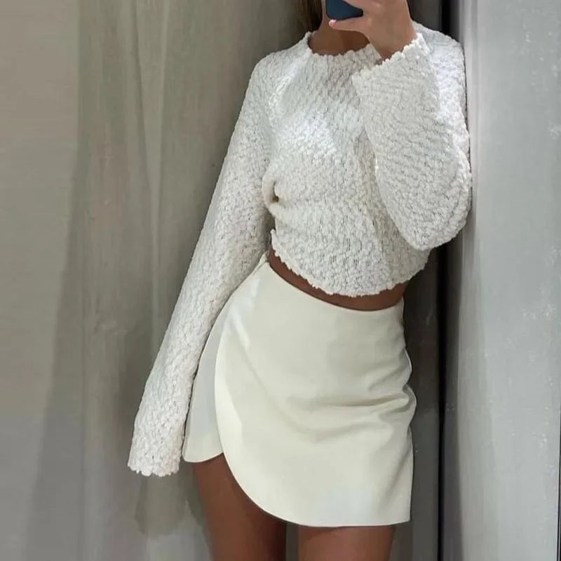 UK Size 7 Colors Women's Sexy Mini Skirt High Waist Brown Skirt Pants Stylish Summer Pink Black Mini Skirt Shorts Asymmetric Casual Off White Skirt