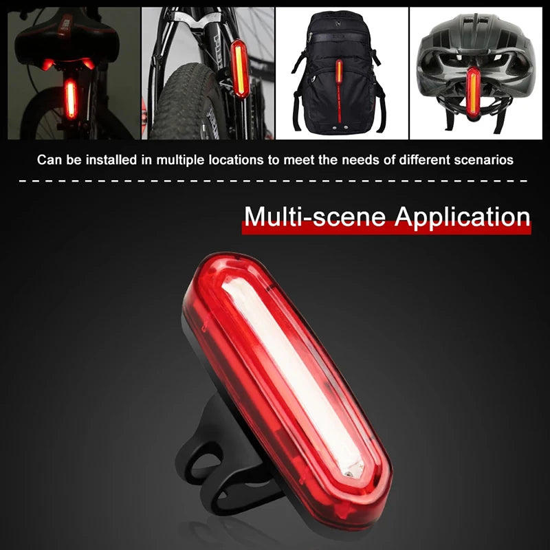 Night Cycling Tail Light Outdoor Highlight USB Charging Single Light Mountain Bike Led Warning Light Tail Bicycle Accessories