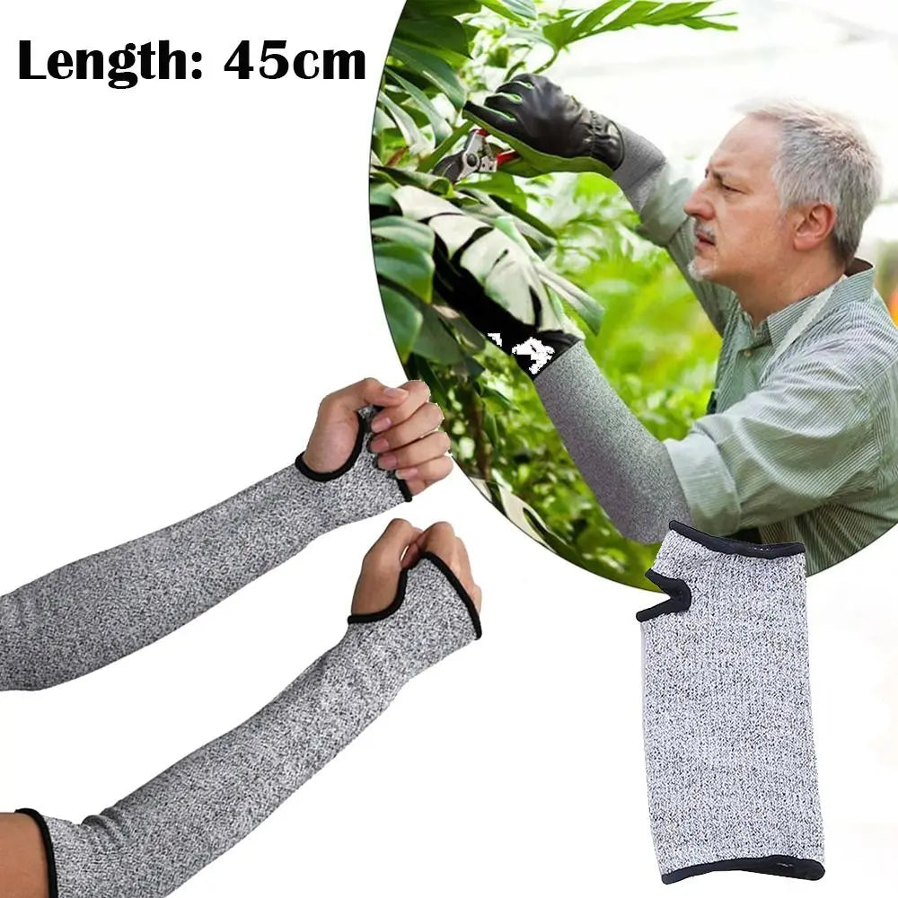 45cm Length Cut Resistant Anti Cut Arm Sleeves Plants Trees Pruning Hands Protection Gloves Anti-Puncture Cut Resistant Gardening Sleeves 5 Levels Top Quality Home Outdoor Gardening Accessories