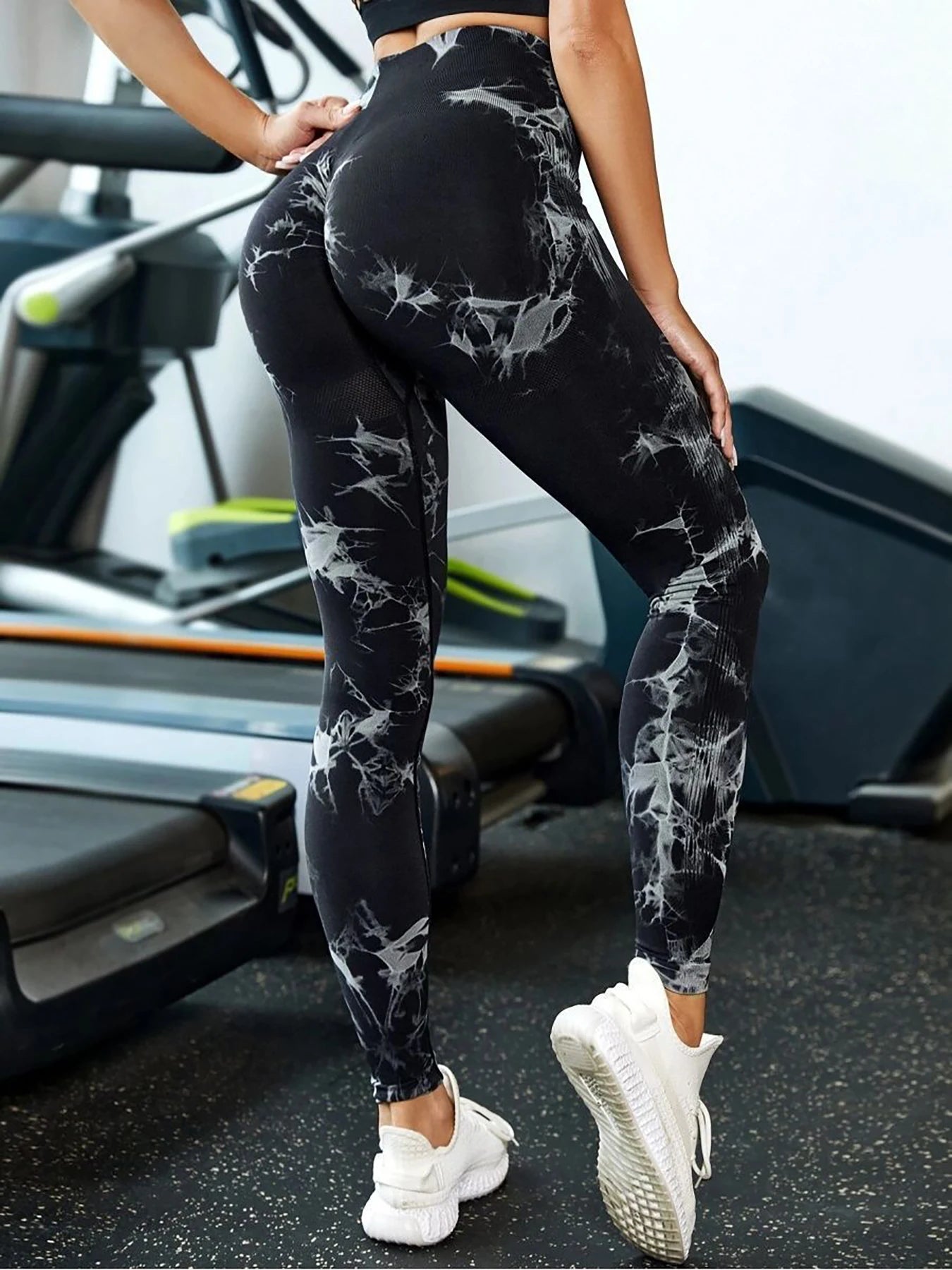 NEW Arrivals 4PCS Set Women's Fitness Sports Pants Tight Hip Lifting Tie Dye Yoga Pants Outdoor Running Gym Top Quality Leggings Girls Sports Apparel Accessories