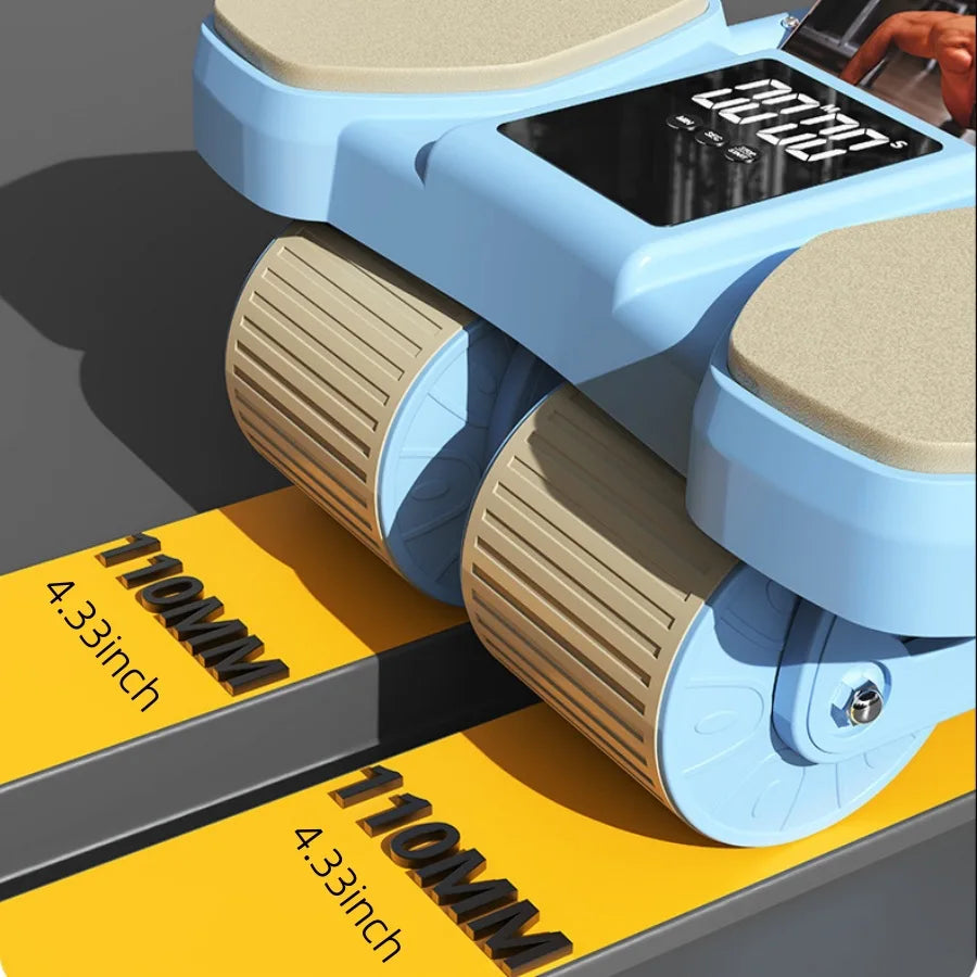 NEW Arrivals Home Gym Automatic-Rebound Belly Roller Elbow Support Abdominal Wheel Belly Digital Display Roller Plank Support Lean AB Training Wheel ABS Sports Supplies