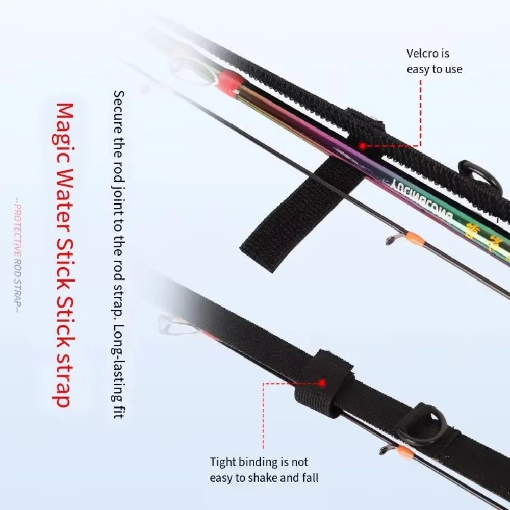 NEW Band Fishing Rod Holder Strap Tie Holder Strap Wear-Resistant Carp Fishing Rod Belt Protector Elastic Splash-Resistant  Fishing Accessories