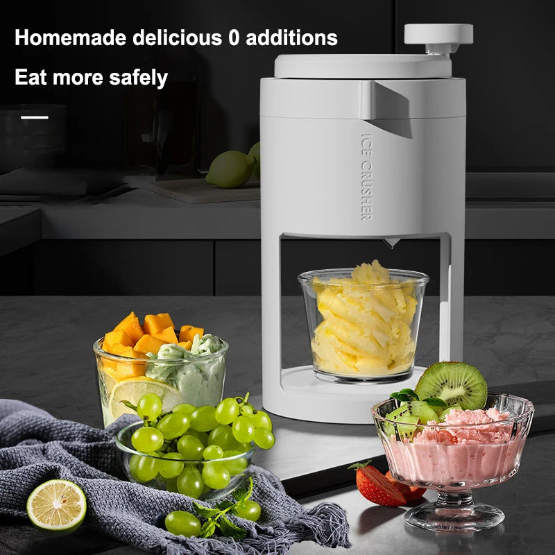 New Hand-Cranked Ice Cream Machine Household Portable Multi-Function Smoothie Machine Frozen Yogurt Shake Extruder