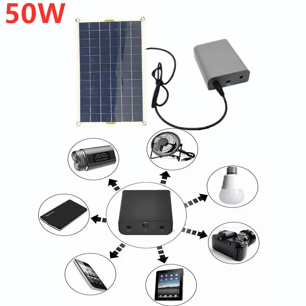 NEW Arrivals 800L/H Solar Water Pump 12V Brushless 50W Solar Panel Power Storage Energy-Saving Aquarium Tank Pump Working Constantly Home Outdoor Indoor Supplies