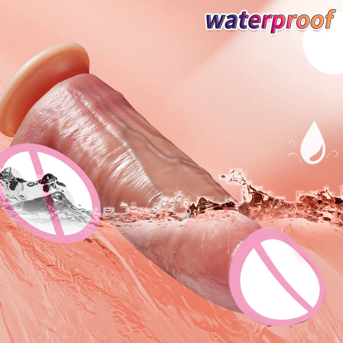 Huge Realistic Thick Dildo Adult Sex Toy for Women Soft Silicone Vaginal Masturbators Small Glans Penis with Suction Cup Dick