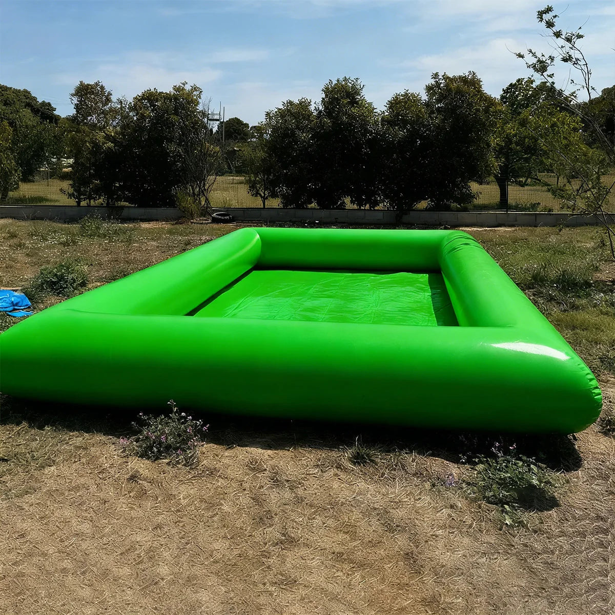 2x2/3x3/4x4M 4 Colors for Home Villa Large Pet Airtight Inflatable Swimming Pool, Outdoor Yard Dog Bathing Large Blow Up Tank Inflatable Bath Tub For Dogs with Air Pump Set Pets Summer Water Games