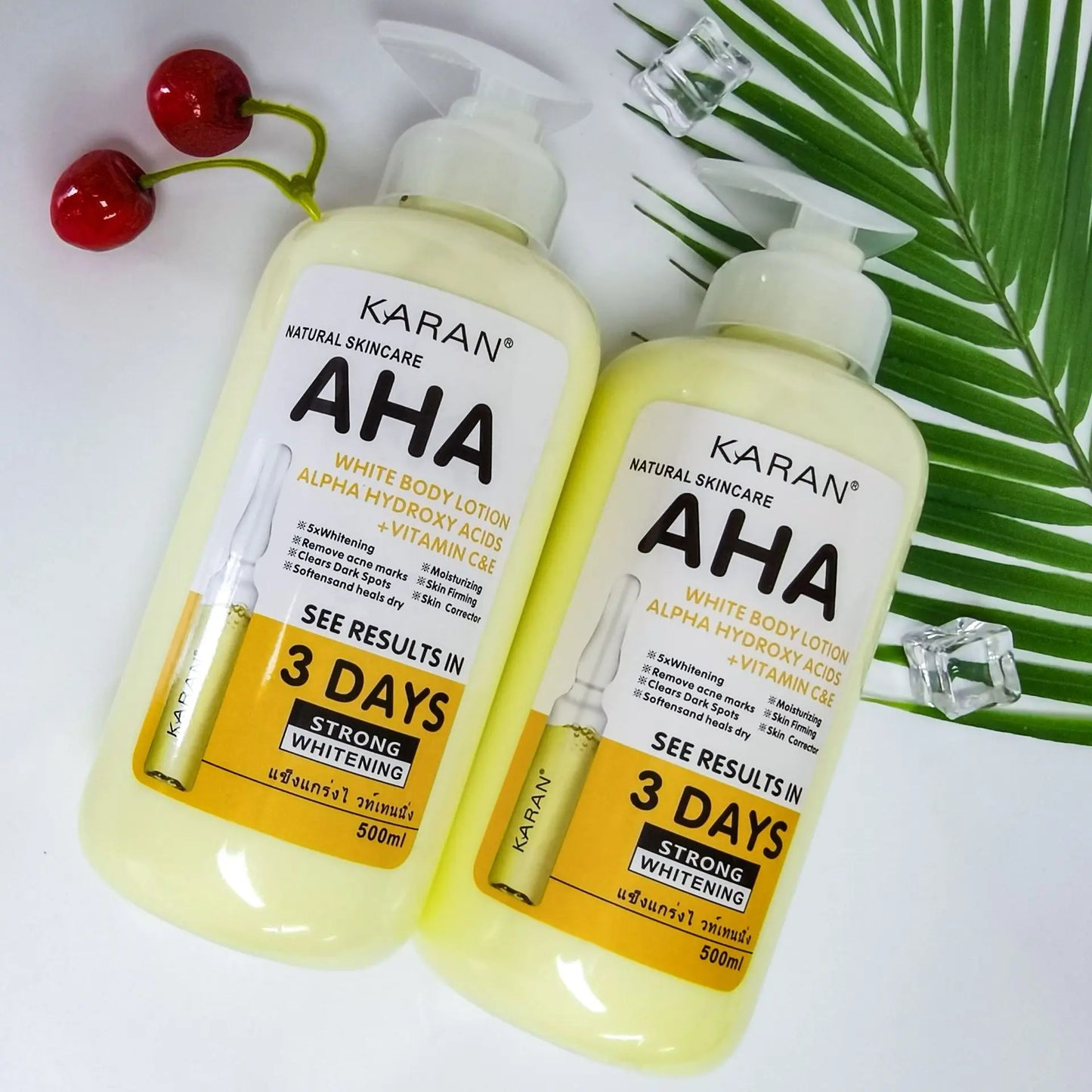 NEW 500ML Korean Whitening Body Lotion ALPHA Hydroxy Acids+Vitamin C & E See Results In 3 Days Moisturizing  Lightening Body Cream Lotion Women Men Skin Care Supplies