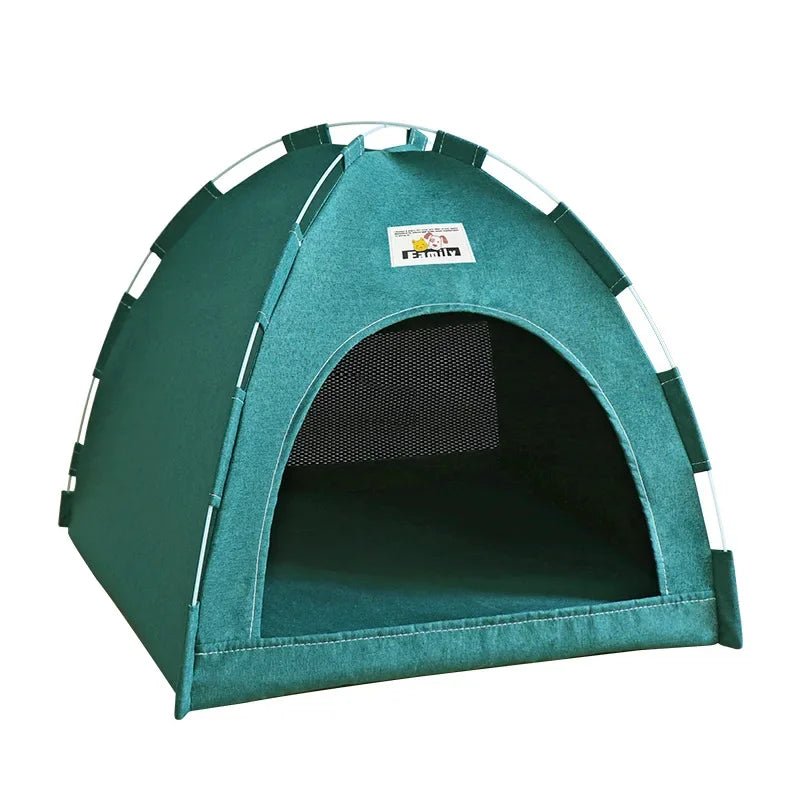 Foldable Cat House Pet Tent Four Seasons Universal Cat and Dog Pet Nest Summer Cool Mat Outdoor Portable Foldable Breathable House