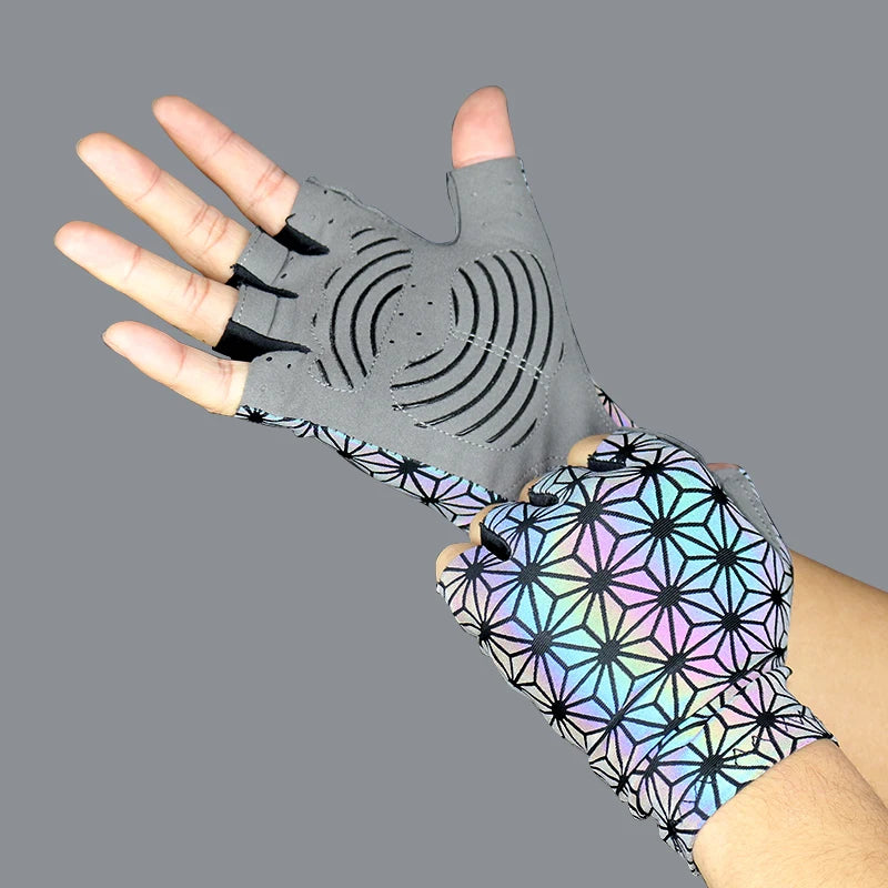 NEW Arrivals Sports Luminous Cycling Gloves Men and Women Outdoor Sports Luminous Bike Gloves Running Night Walking Hiking Glowing Gloves