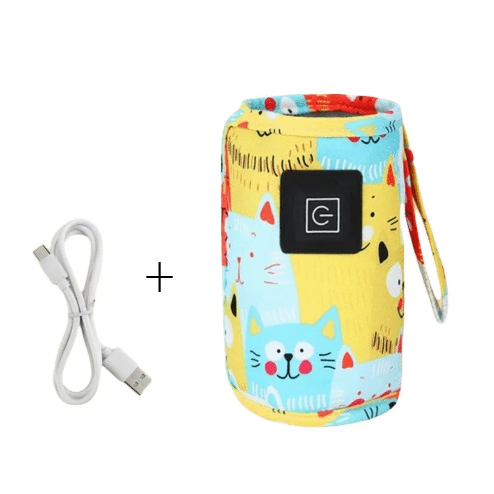 Electric USB Powered Baby Milk Warmer Portable Size For Milk Water Portable Bottle Heater Insulated Design Winter Use Outdoor Travel Stroller Bag