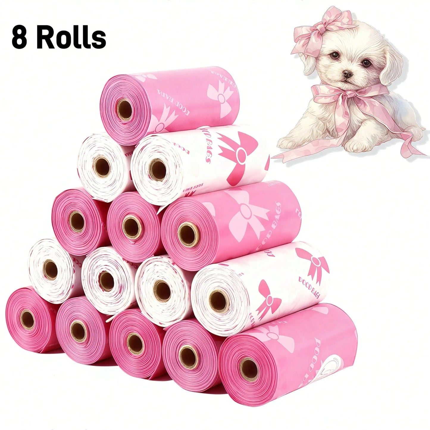 NEW Design 6/10 Rolls Set 180 Count Super Thick Dog Poop Bags, Leak-Proof Polyethylene Suitable For Cats & Dogs, Outdoor Pet Cleaning Supplies