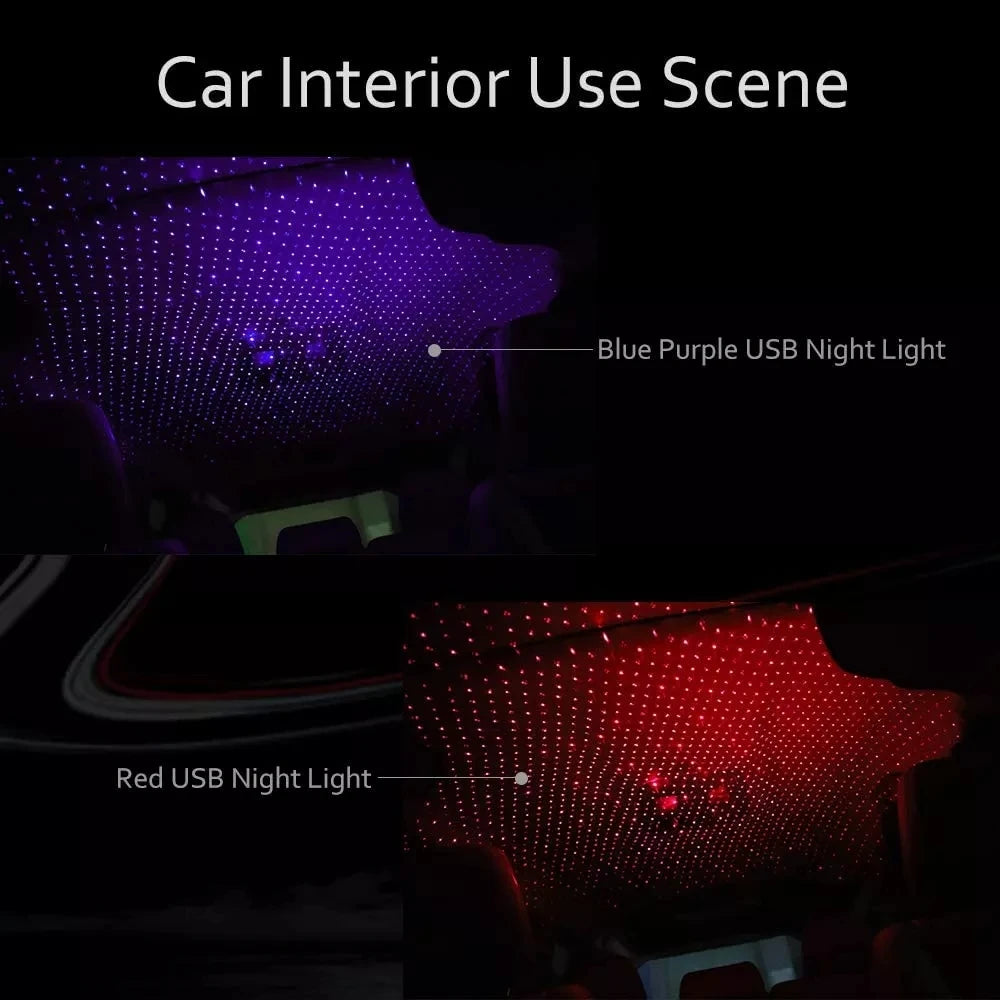 2-3 PCS Romantic LED Starry Sky Night Light 5V USB Powered Galaxy Star Projector Lamp for Car Roof Room Ceiling Decor Plug and Play