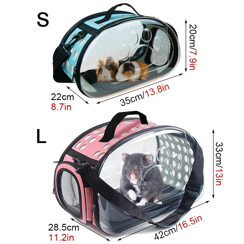 Transparent Foldable Outdoor Pet Travel Carrier Bag Portable Foldable Transparent Handbag Carrier Shoulder Travel Bag Carrier