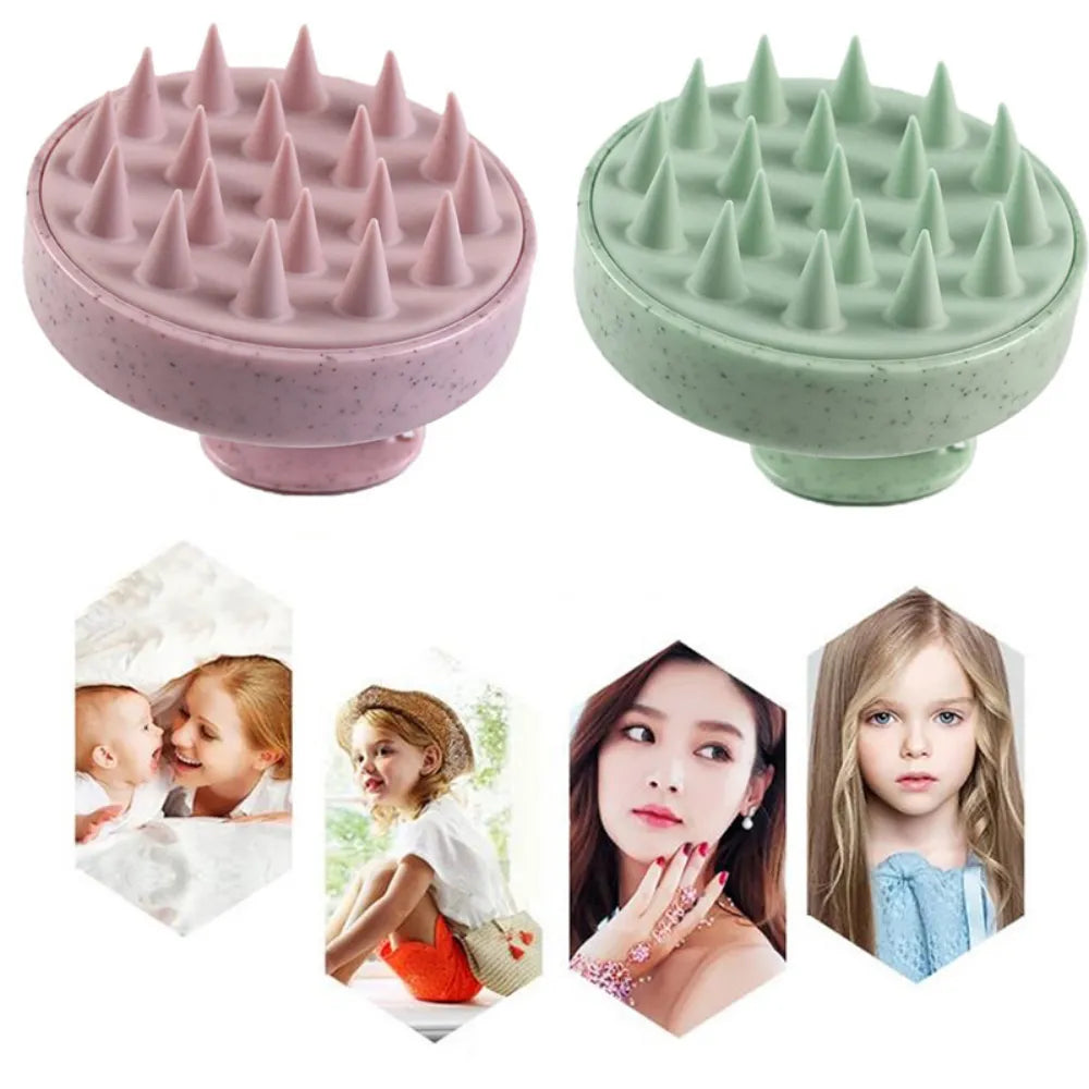 Silicone Shampoo Brush Head Scalp Massage Comb Hair Washing Comb Body Massage Brush Bath Shower Brush Salon Hairdressing Tool