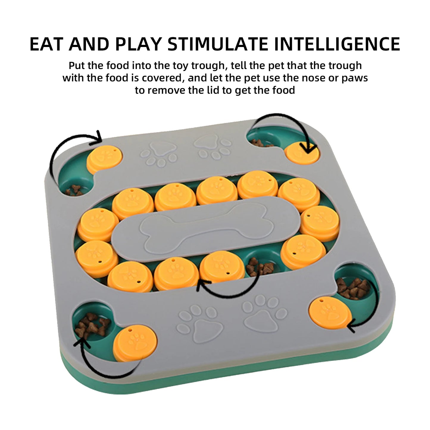 Dog Puzzle Toys Puppy Puzzle Toy Slow Feeder Food Dispenser Interactive Pet Toy For IQ Training Mental Enrichment Large Smart Device